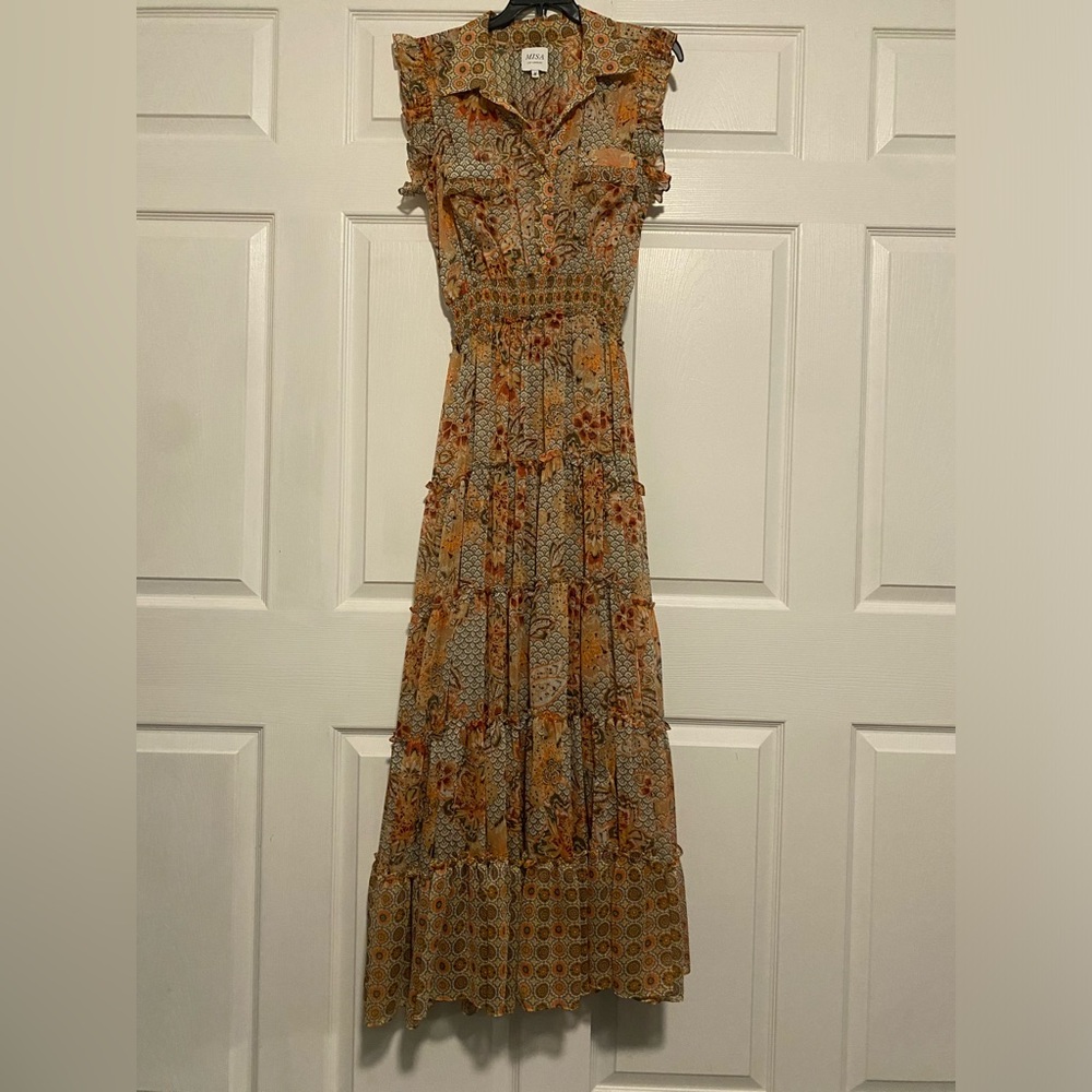 NWOT Misa size M maxi dress. Floral multicolored.